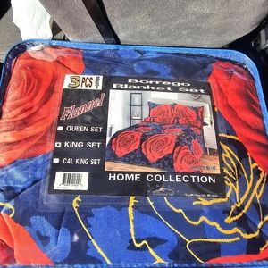 King borrego blanket 3 piece set